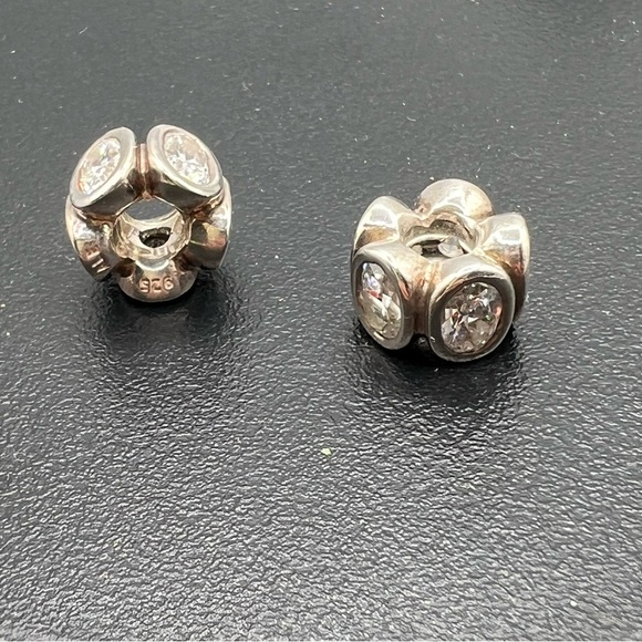 Pandora Retired Crystal and Sterling Silver - Set of Two Charms - Picture 4 of 5